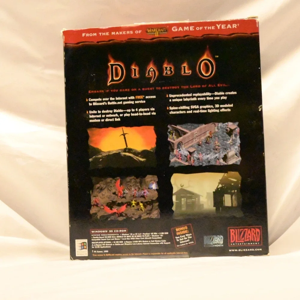 Diablo PC Big Box + Hellfire Expansion Complete Tested Working